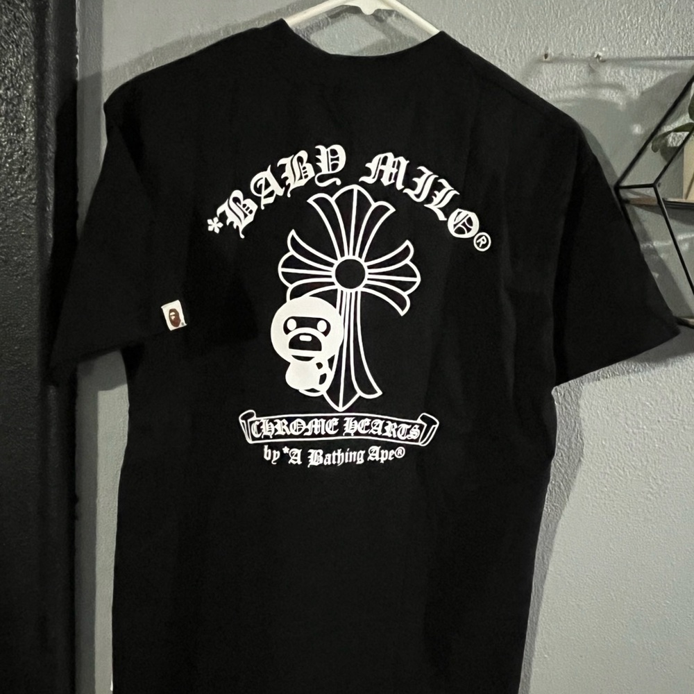 NWT Chrome Hearts x Bape Black Graphic Tee Size S - Picture 5 of 8